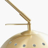 Feliciani Brushed Brass Metal and White Marble Floor Lamp