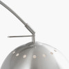 Feliciani Brushed Silver Metal and White Marble Floor Lamp