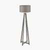 Whitby Grey Wash Wood Tapered 4 Post Floor Lamp Base