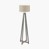 Whitby Grey Wash Wood Tapered 4 Post Floor Lamp Base