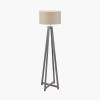 Whitby Grey Wash Wood Tapered 4 Post Floor Lamp Base