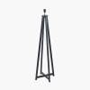 Whitby Matt Black Wood Tapered 4 Post Floor Lamp Base