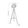 Staithes Natural and Silver Marine Tripod Floor Lamp