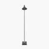 Canton Matt Black and Brass Metal Cone Floor Lamp