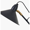 Canton Matt Black and Brass Metal Cone Floor Lamp