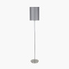 Midland Brushed Nickel and Grey Marble Effect Floor Lamp