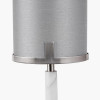 Midland Brushed Nickel and Grey Marble Effect Floor Lamp