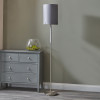 Midland Brushed Nickel and Grey Marble Effect Floor Lamp