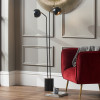 Bailey Black Metal 2 Head Floor Lamp