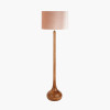 Toma Oiled Wood Tall Neck Floor Lamp Base