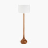 Toma Oiled Wood Tall Neck Floor Lamp Base