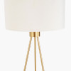 Houston Brushed Brass Metal Tripod Floor Lamp