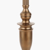 Canterbury Antique Brass Metal Floor Lamp Base with Lino 45cm Cream Self Lined Linen Cylinder Lampshade