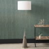 Allura Brushed Silver and Grey Wash Wood Floor Lamp Base