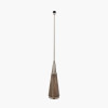 Allura Brushed Silver and Grey Wash Wood Floor Lamp Base