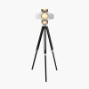 Hereford Silver and Black Tripod Floor Lamp