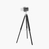 Hereford Silver and Black Tripod Floor Lamp