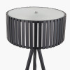 Rabanne Slatted Black Wood Tripod Floor Lamp