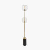 Florence Black Metal and Glass Floor Lamp