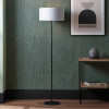 Elin Matt Black and Ivory Floor Lamp