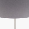 Elin Brushed Silver and Steel Grey Floor Lamp