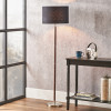 Gianni Brushed Silver and Wood Effect Floor Lamp