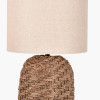 Andros Brown Woven Seagrass Floor Lamp