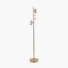 Alondra Gold Metal and White Glass LED Floor Lamp