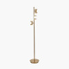 Alondra Gold Metal and White Glass LED Floor Lamp