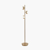 Alondra Gold Metal and White Glass LED Floor Lamp