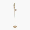 Alondra Gold Metal and White Glass LED Floor Lamp