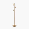 Alondra Gold Metal and White Glass LED Floor Lamp