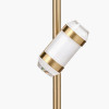 Alondra Gold Metal and White Glass LED Floor Lamp