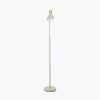 Benedict Sage and Brushed Silver Metal Floor Lamp