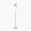 Benedict Sage and Brushed Silver Metal Floor Lamp