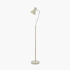 Benedict Sage and Brushed Silver Metal Floor Lamp