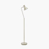 Benedict Sage and Brushed Silver Metal Floor Lamp