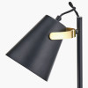 Theia Black and Brushed Brass Task Floor Lamp