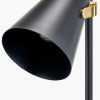 Theia Black and Brushed Brass Task Floor Lamp