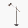 Emiliano Antique Bronze and Antique Brass Adjustable Task Floor Lamp