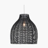 Caswell Black Rattan Cloche Pendant