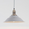 Macchiato Grey and Silver Metal Cafe Pendant