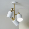 Biba White and Brass 3 Light Electrified Pendant