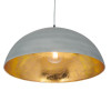 Anders Matt Grey and Gold Leaf Metal Dome Pendant