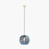 Vicenza Navy Ripple Glass Pendant