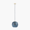 Vicenza Navy Ripple Glass Pendant