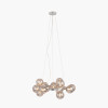 Vecchio Smoke Glass Ball and Chrome Metal Pendant