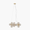 Vecchio Lustre Glass Ball and Gold Metal Pendant