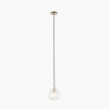 Ella Clear Ribbed Glass Teardrop Pendant