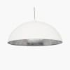 Anders Matt Cream and Silver Leaf Metal Dome Pendant